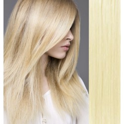Najsvetlejšie blond CLIP IN vlasy na predĺženie - 60-63 cm
