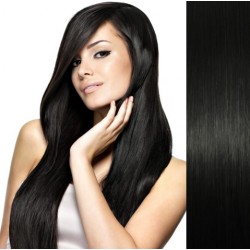 Uhľovo čierne CLIP IN vlasy na predĺženie - 70-73 cm