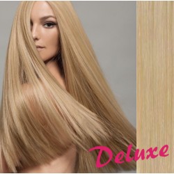 DELUXE prírodné blond CLIP IN vlasy na predĺženie - 40-43 cm