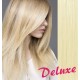 DELUXE najsvetlejšie blond CLIP IN vlasy na predĺženie - 40-43 cm