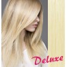 DELUXE najsvetlejšie blond CLIP IN vlasy na predĺženie - 60-63 cm