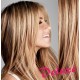 DELUXE melírované (prirodna / svetlejsia blond) CLIP IN vlasy na predĺženie - 60-63 cm