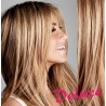 DELUXE melírované (prírodná / svetlejšia blond) CLIP IN vlasy na predĺženie - 70-73 cm