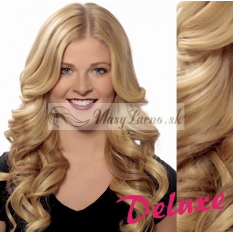 DELUXE prírodné blond CLIP IN vlasy, vlnité - 50-53 cm