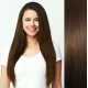 CLIP IN pás 50-53 cm, 100% ľudské vlasy - stredne hnedá