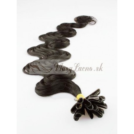 Keratin, 50 cm 0,7g/pr., 50 ks, vlnité - prírodná čierna