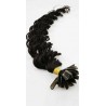 Keratin, 50 cm 0,7g/pr., 50 ks, kučeravé - uhľovo čierna