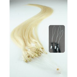 Micro ring, 50 cm 0,7g/pr., 50 ks - najsvetlejšia blond