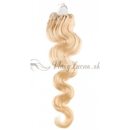 Micro ring, 50 cm 0,5g/pr., 50 ks, vlnité - najsvetlejšia blond