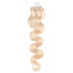 Micro ring, 50 cm 0,7g/pr., 50 ks, vlnité - platina